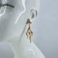 Dripping Design Drop Metal Post Earring