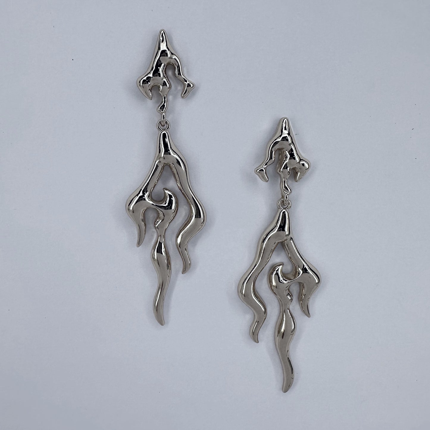 Dripping Design Drop Metal Post Earring