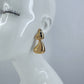 Gold Finish Metal Drop Post Back Earrings