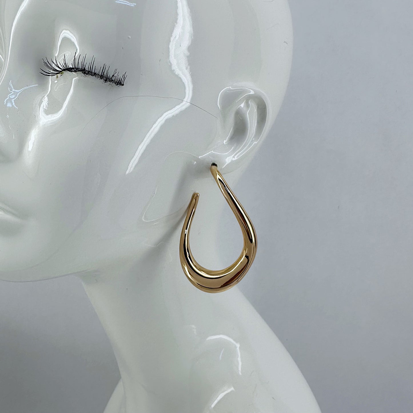 Twisted Oval Hoop Earrings