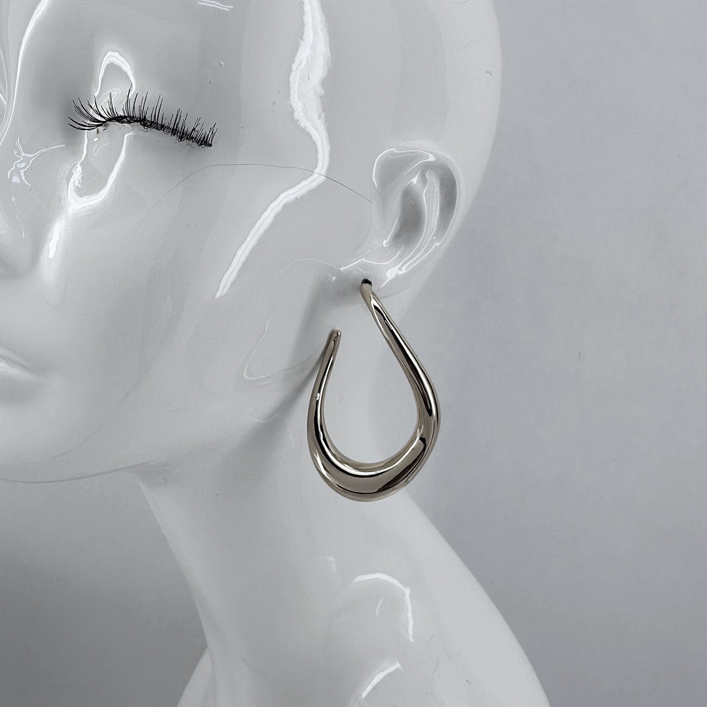 Twisted Oval Hoop Earrings