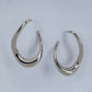 Twisted Oval Hoop Earrings