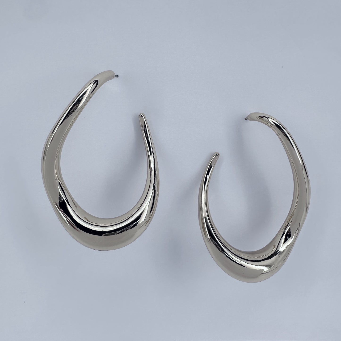 Twisted Oval Hoop Earrings