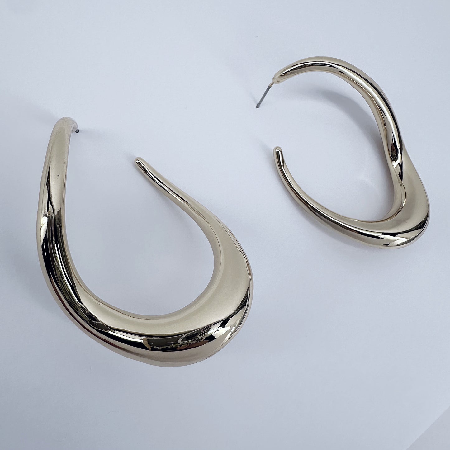 Twisted Oval Hoop Earrings