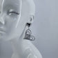 Post Back Earrings With Heart Design And Triple Heart Dangle