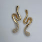 Geo Line Design Post Back Earrings