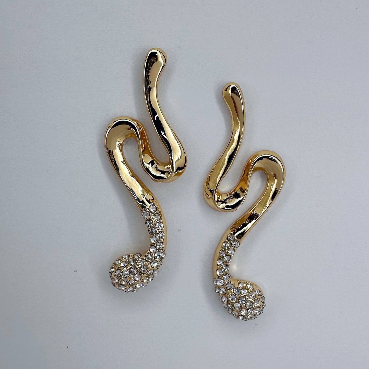 Geo Line Design Post Back Earrings
