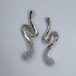 Geo Line Design Post Back Earrings