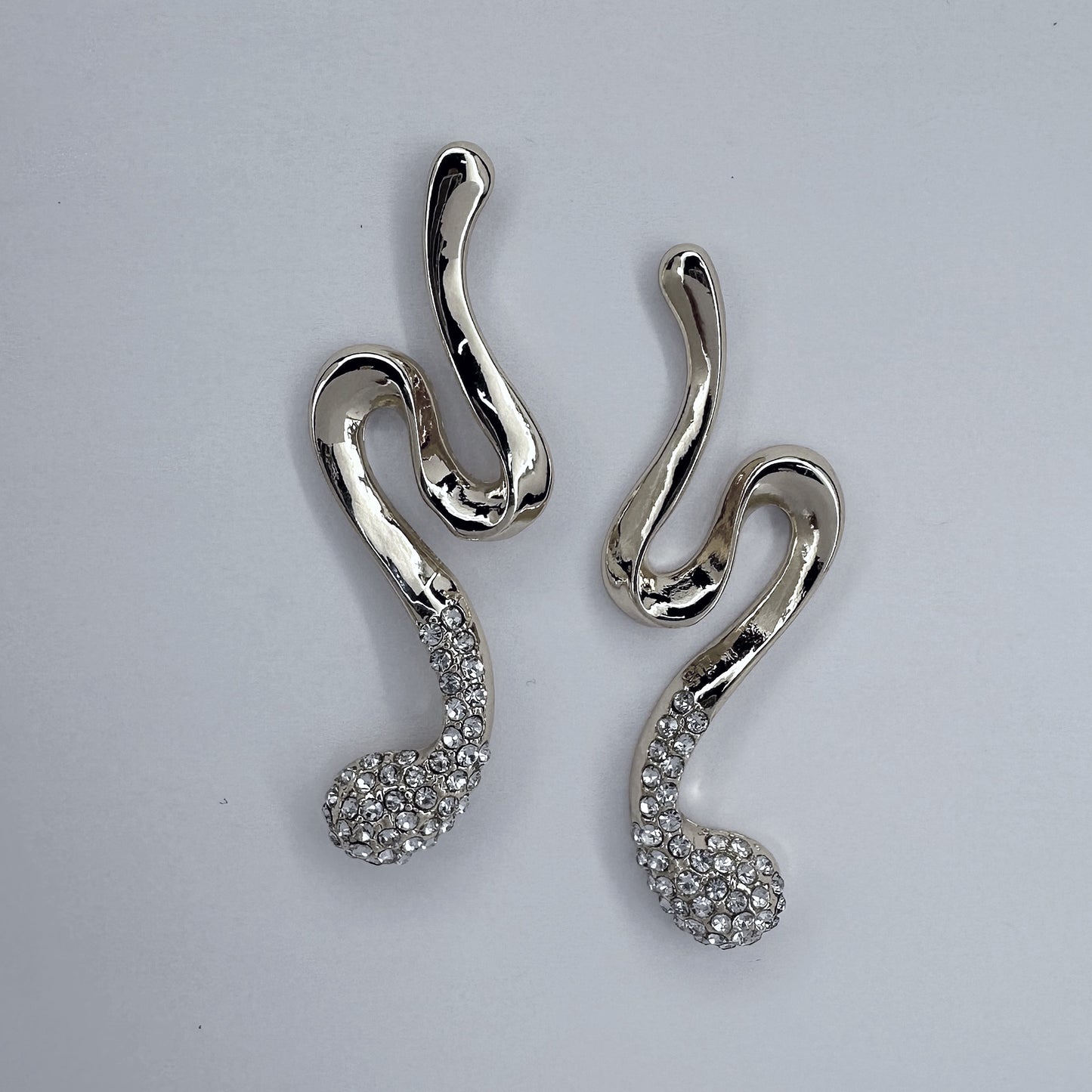 Geo Line Design Post Back Earrings