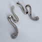 Geo Line Design Post Back Earrings