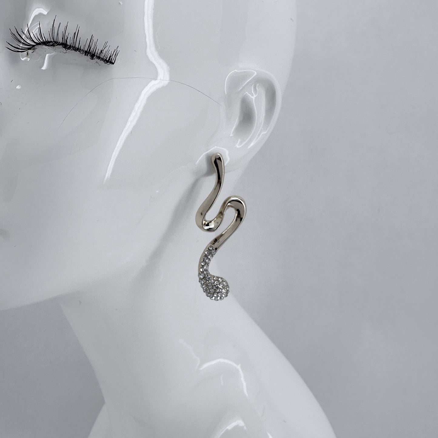 Geo Line Design Post Back Earrings