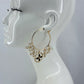 Hoop Earring With Flower Dangles