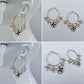 Hoop Earring With Flower Dangles