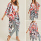 Tribal Aztec Print Kimono Shawl Cover Up Red and Black Design