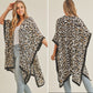 Beige or Brown Leopard Print Open Kimono