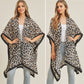 Beige or Brown Leopard Print Open Kimono