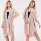 Striped Two Tone Cover up Open Kimono Shawl