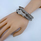 Wrap Around Snake Design Bracelet Gold Or Silver Finish With Rhinestone