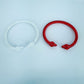 Set of 2 Red and White Cable Style Bracelet