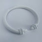 Set of 2 Red and White Cable Style Bracelet