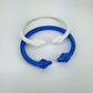 Set of 2 Blue and White Cable Style Bracelet