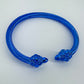 Set of 2 Blue and White Cable Style Bracelet