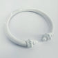 Set of 2 Blue and White Cable Style Bracelet