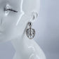 Gold or Silver Finish Leaf Design Post Back Drop Dangle Earrings