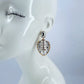 Gold or Silver Finish Leaf Design Post Back Drop Dangle Earrings