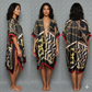 Black and Red Chain design Cover up Kimono
