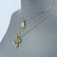 Gold or Silver Finish Set of 2 Necklaces with Black Girl Magic Pendant
