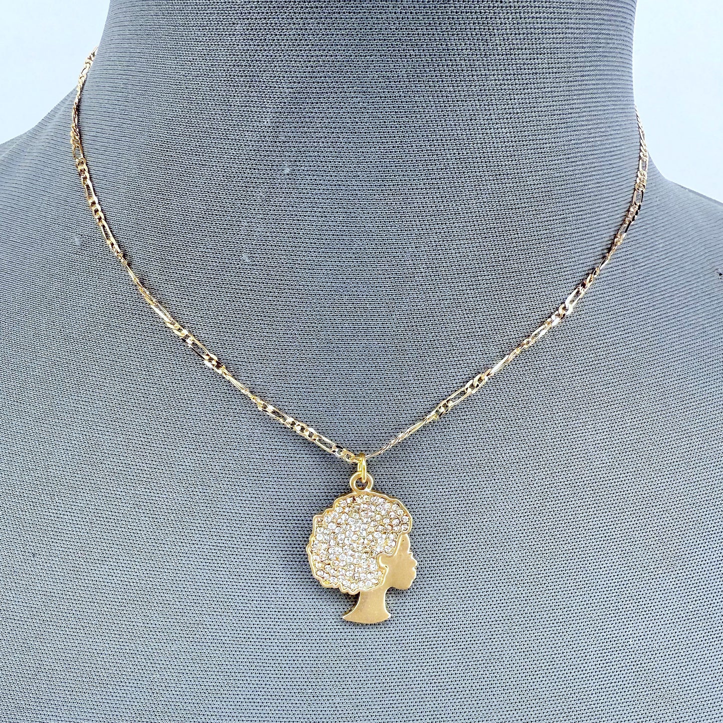 Gold or Silver Finish Set of 2 Necklaces with Black Girl Magic Pendant