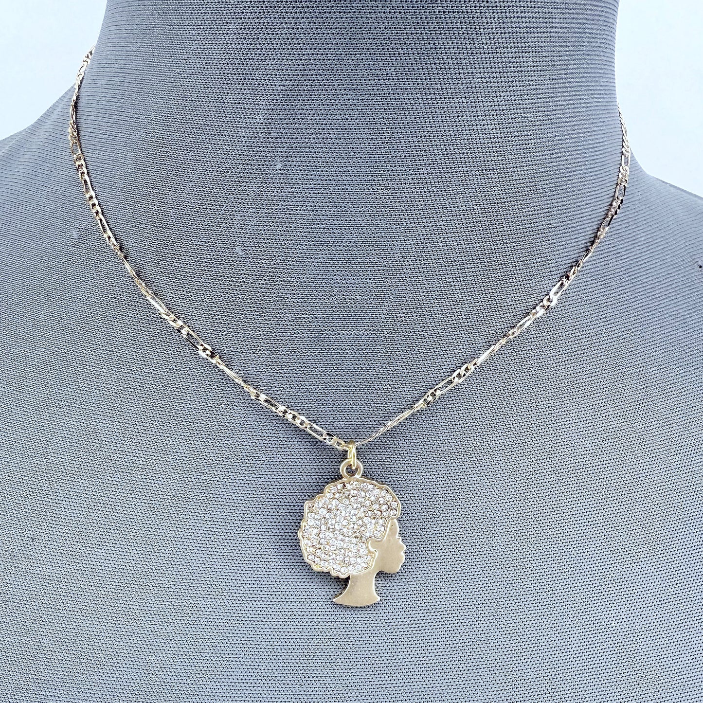 Gold or Silver Finish Set of 2 Necklaces with Black Girl Magic Pendant