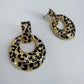 Gold Nugget Style Metal Door Knob Design Earrings With Epoxy