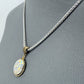 Silver Finish Necklace Pendant Rhinestones