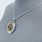 Silver Finish Chain Tree of Life Necklace Set with Message Two Tone Pendant