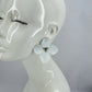 Metal Petals Flower with Rhinestone Post Back Earrings