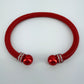 Designer Inspired Cable Bracelet With Rhinestones
