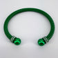 Designer Inspired Cable Bracelet With Rhinestones