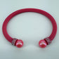 Designer Inspired Cable Bracelet With Rhinestones