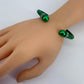 Designer Inspired Cable Bracelet With Rhinestones