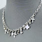 Chain Necklace Cross, Hearts Charms