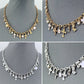 Chain Necklace Cross, Hearts Charms