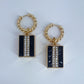 Gold or Silver Finish Designer inspired Square Drop Dangle Earrings