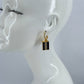 Gold or Silver Finish Designer inspired Square Drop Dangle Earrings
