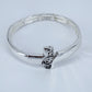 Silver Finish Stretchable Cross Design Bracelet