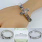 Silver Finish Stretchable Bracelet With Bible Verse 3:16 And Cross Tree Of Life Design