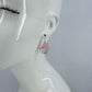 Gold or Silver finish Multi Epoxy Rose Flower Earrings