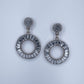 Drop Dangle Circle Rhinestone Earrings