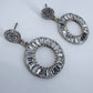 Drop Dangle Circle Rhinestone Earrings